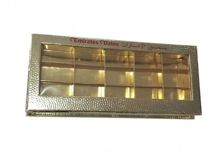 Χρυσό σοκολάτας καραμελών ορθογώνιο κιβωτίων αποθήκευσης δώρων διαμορφωμένο βιβλίο με τον εσωτερικό δίσκο