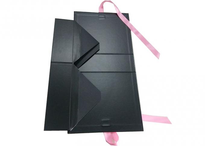 Πτυσσόμενα κιβώτια CMYK δώρων χαρτονιού/χρώμα Pantone με την κορδέλλα