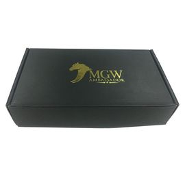 Κίνα 35 X 24 X 7cm ζαρωμένος δώρων cOem λογότυπων κιβωτίων χρυσός με το μαύρο χρώμα εργοστάσιο
