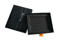 Μαύρο κιβώτιο φωτογραφικών διαφανειών σπιρτόκουτων εγγράφου χρώματος, κιβώτιο δώρων φωτογραφικών διαφανειών έξω με το ένθετο αφρού προμηθευτής