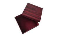 Βαθιά - κόκκινα ξύλινα κιβώτια καπακιών και βάσεων χρώματος με το εσωτερικό 1200gsm βελούδου χαρτόνι επιφάνειας προμηθευτής