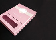 Ρόδινο μαγνητικό κιβώτιο καρτών δώρων περάτωσης με δύο ενδιάμεσα στρώματα και ένα σαφές παράθυρο προμηθευτής