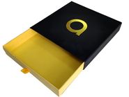 Μαύρο αποτυπωμένο σε ανάγλυφο χρυσός λογότυπο φύλλων αλουμινίου κιβωτίων δώρων συρταριών εγγράφου γλιστρώντας για τον ιματισμό προμηθευτής