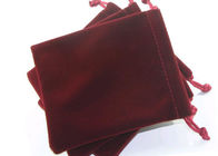 Εξατομικευμένο κόκκινο λογότυπο φύλλων αλουμινίου σακουλών Drawstring βελούδου για Jewelly Packaing προμηθευτής