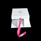 Κομψό άσπρο πτυσσόμενο χαρτόνι κιβωτίων δώρων εγγράφου κορδελλών με τη μορφή ορθογωνίων προμηθευτής