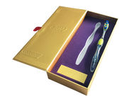 Χρυσή παχιά συσκευασία οδοντοβουρτσών χαρτονιού μεταλλινών κιβωτίων δώρων εγγράφου ελασματοποίησης μεταλλινών προμηθευτής