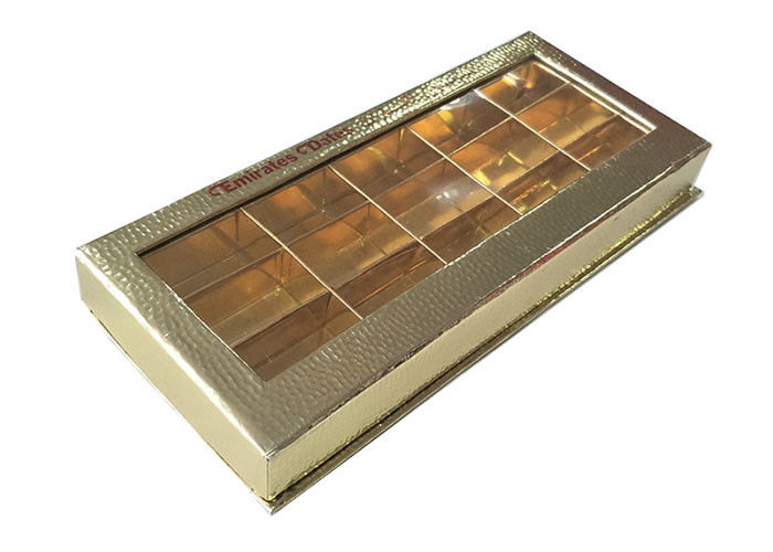 Χρυσό σοκολάτας καραμελών ορθογώνιο κιβωτίων αποθήκευσης δώρων διαμορφωμένο βιβλίο με τον εσωτερικό δίσκο προμηθευτής