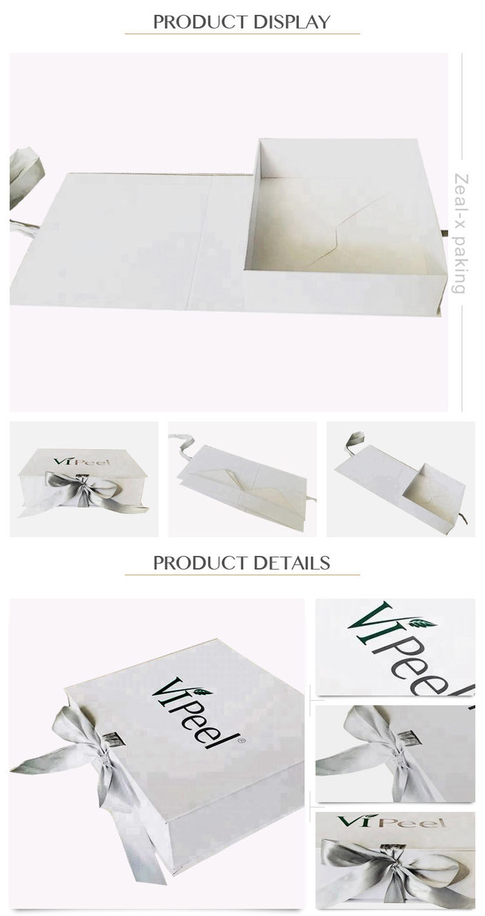 Δίπλωμα χαρτονιού εγγράφου δώρων κιβωτίων της άσπρης εκτύπωσης Panton μορφής κορδελλών ορθογώνιας